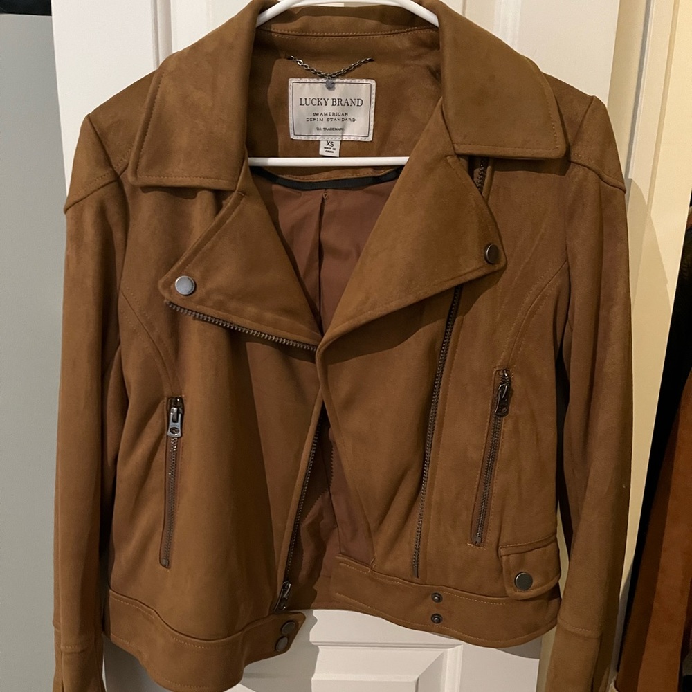 Lucky Brand Suede Brown Jacket